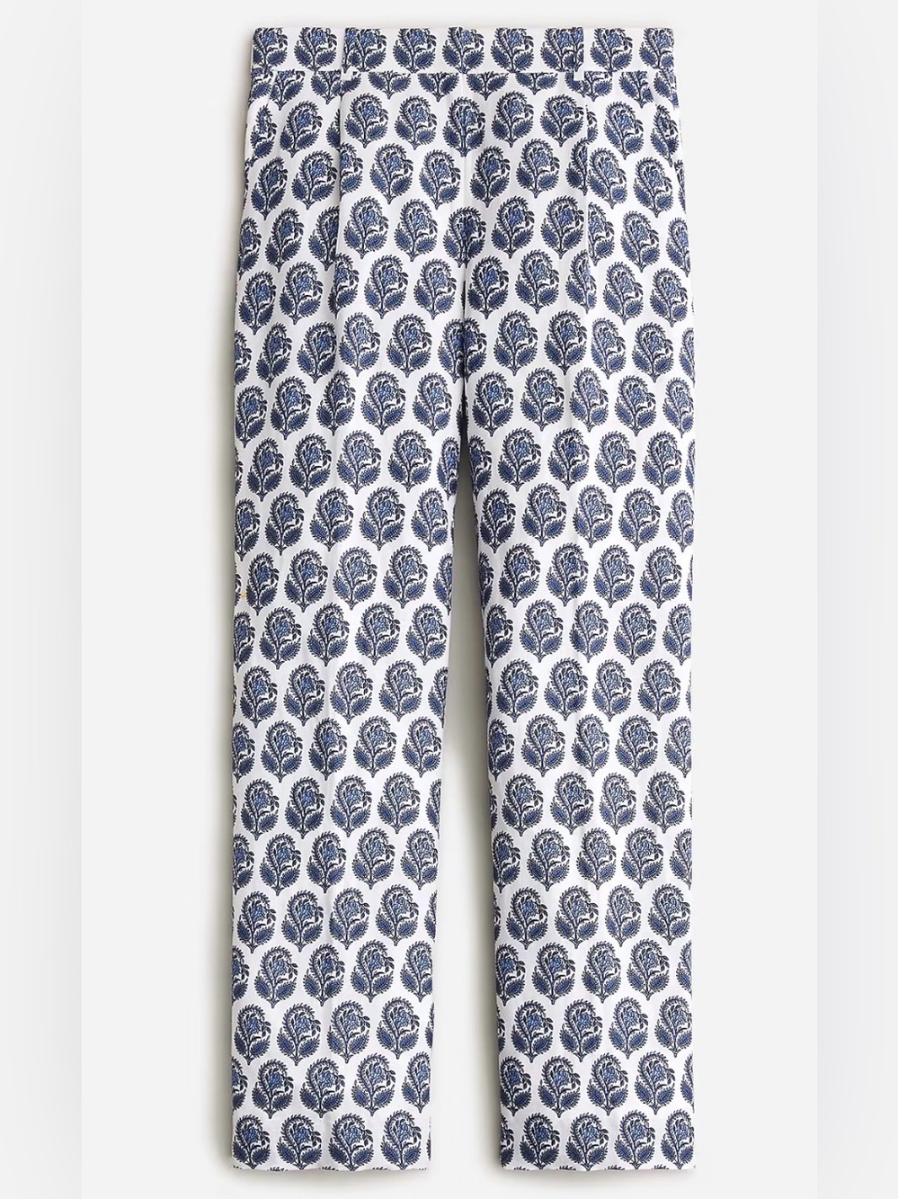 J.Crew | Straight-Leg Essential Pant in Bouquet Block Print Chelsea Linen 6T - Picture 2 of 11